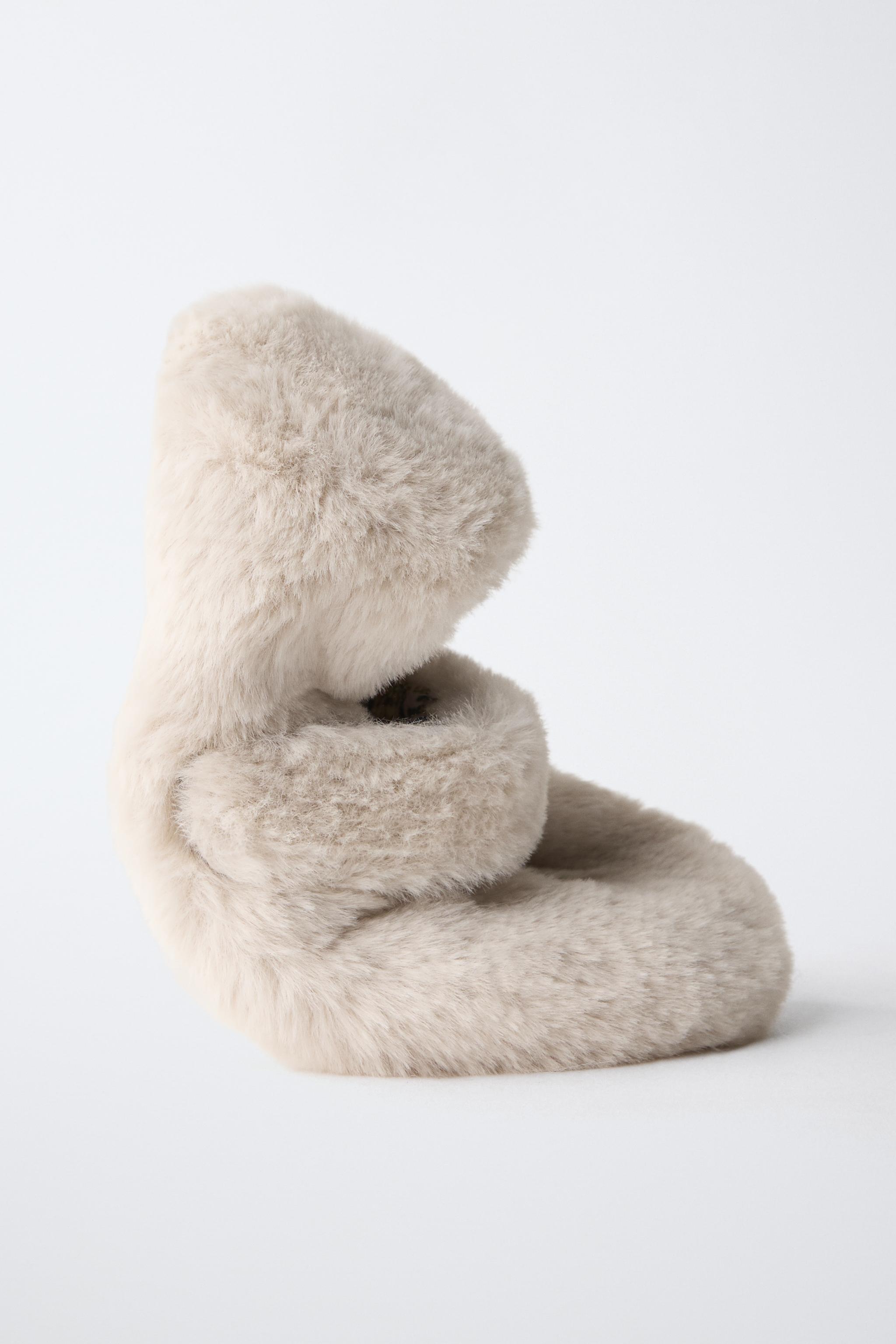BALLERINES EFFET FOURRURE